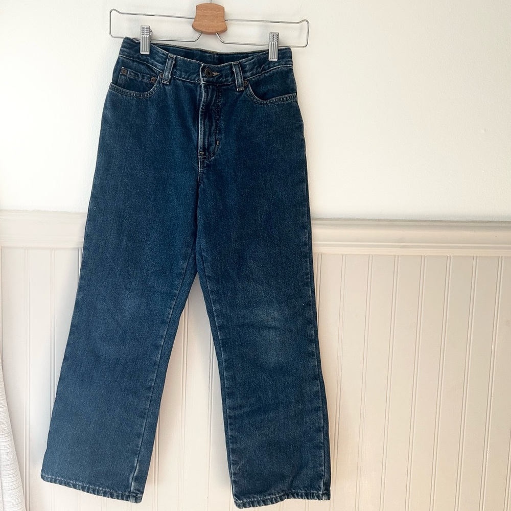 L.L. Bean Boys Size 10 Flannel Lined Kids Blue Jeans